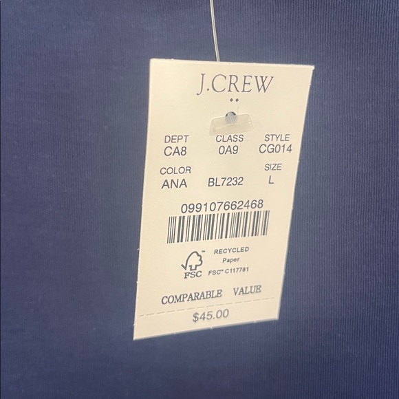 Navy J. Crew Factory basic tee - Picture 3 of 4